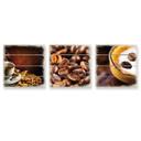 Tableau sur bois - Set Café (tryptique)