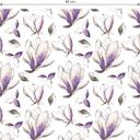 Tapet med mønster - illustrerede blomster - violet