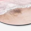 Tableau sur alu-Dibond rond Sisi & Seb - Mer rose