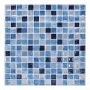 Carrelage adhésif mosaïque, bleu océan - Set de 4 en 30,5 x 30,5 cm