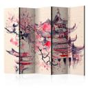 Skærm som rumdeler - Sakura i Shogun-haven, 3-delt