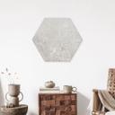 Wanddecoratie in wit met zeshoekig design - Ms Tiff - Alu-Dibond
