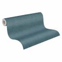 Papel pintado texturado aspecto textil azul petróleo - papel pintado no tejido moderno discreto