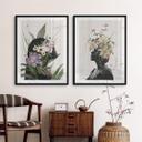 Póster Frida Floral Studio - Silueta de mujer con flores de lis