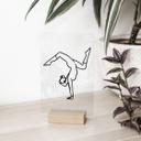 Borddisplay Yoga - Håndstand - Line Art