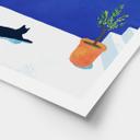 Póster motivo verano - Siesta con gato junto al mar - Rivers