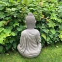 Gartendeko Nepal Buddha Kunststein Beton Grau - 29x21x45 cm