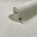 Papel pintado no tejido hojas naturaleza floral mate en beige