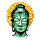 Sticker mural - Miami Ink - Tête de Bouddha