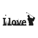 I love golf wallsticker