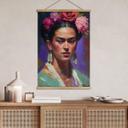 Póster de tela Treechild - Retrato de Frida Kahlo