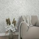 Papel pintado no tejido con ornamento gris efecto hormigón