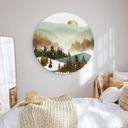 Tableau sur alu-Dibond rond SpaceFrog Designs - Matin d'automne