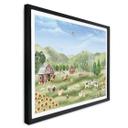 Póster para habitación infantil - Oliver Robins - Granja colorida con animalitos