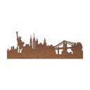 Décoration murale en bois placage acajou - Skyline New York