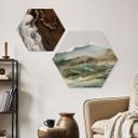 Hexagon Dibond Abstrakte bjerge - Hobday