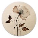 Cuadro de madera de flores secas en crema - Redondo - Treechild