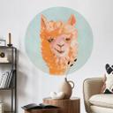 Vinilo decorativo Naranja Alpaca - Zwara - Redondo