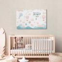 Ensfarvet tapet til børneværelset creme - ensfarvet tapet med tekstillook 