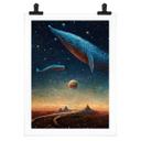 Póster Heine - Dos ballenas en el espacio - Astro Crucero