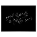 Plakat - Good friends & tasty wine