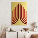 Geborsteld Alu-Dibond met goud-, zilver- & kopereffect - Grafische retro bogen - Costa