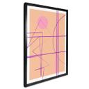 Póster Líneas abstractas sobre fondo naranja - Treechild