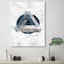 Canvasbillede, Abstrakt geometri - Marmor