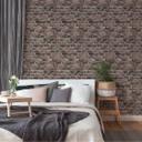 murstenstapet gråbrun beige - fleecetapet steneffekt - industrielt tapet