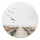Tableau sur alu-Dibond rond Vue sur la mer Baltique