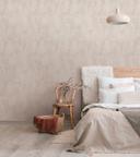 Ensfarvet tapet, non-woven vægbeklædning Novamur Yvi beige