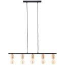 Pendelleuchte Karl, braun, 113 x 80 cm, Holz Pendel-lampe, dimmbar