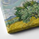 Lærredsprint - Van Gogh - Hvedemark med cypresser