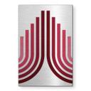 Geborsteld Alu-Dibond met goud-, zilver- & kopereffect - Grafische retro bogen - Costa