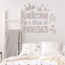 Sticker mural Kvilis - Be a unicorn in a field of horses
