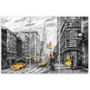 3 stykke lærredstryk, New York Taxi USA Akryl
