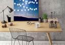 Tableau sur toile Etoiles de nuit + texte au choix