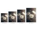 Fotomural floral Flores blancas con polvo de oro - Treechild