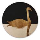 Cuadro de madera Kubistika - El lago de los cisnes en la luna creciente - Redondo