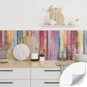 Salpicadero de cocina autoadhesivo Pintura a rayas de colores - Fedrau