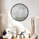 Poster Cygnes et souris en vol d'étoiles - Ms Tiff - Rond
