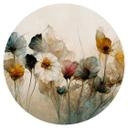 Vinilo decorativo Ramo de flores secas - Redondo - Treechild