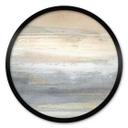 Póster paisaje dorado-gris de pinceladas - Hobday - Redondo