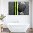 3 stykke lærredstryk Stones Bamboo Zen Spa