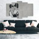 5 stykke lærredstryk, Banksy Kissing Policemen