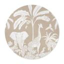 Póster Sueños de selva - La fauna africana en marrón - Kikki Belle - Redondo