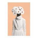 Póster de tela Dama blanca con flores - Treechild