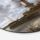 Tableau sur alu-Dibond rond Ruisdael - Le moulin à vent de Wijk
