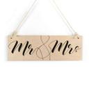 Panneau en bois Mr and Mrs