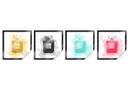 Poster - Eau de parfum aquarelle - multicolore (4 parties)